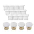 Mini Serve 8 oz Round Clear Plastic Dessert Cup - with Lid - 3 1/2'' x 3 1/2'' x 3'' - 25 count box