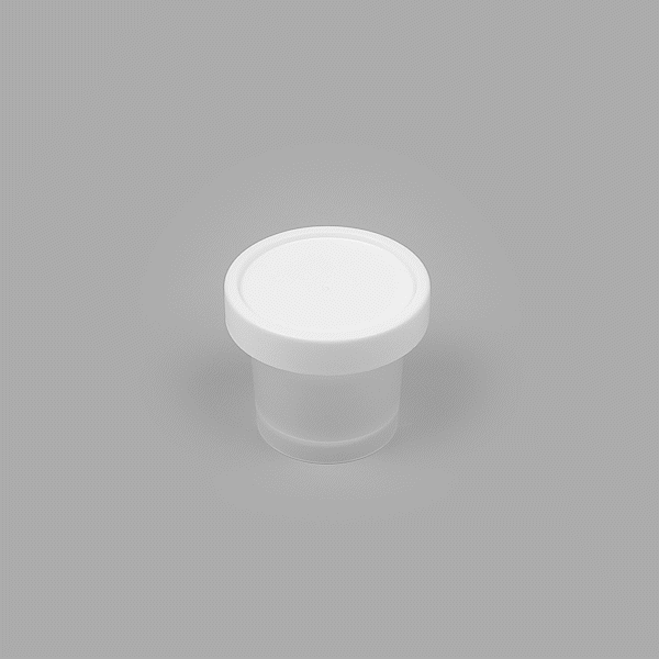 Mini Serve 8 oz Round Clear Plastic Dessert Cup - with Lid - 3 1/2'' x 3 1/2'' x 3'' - 25 count box