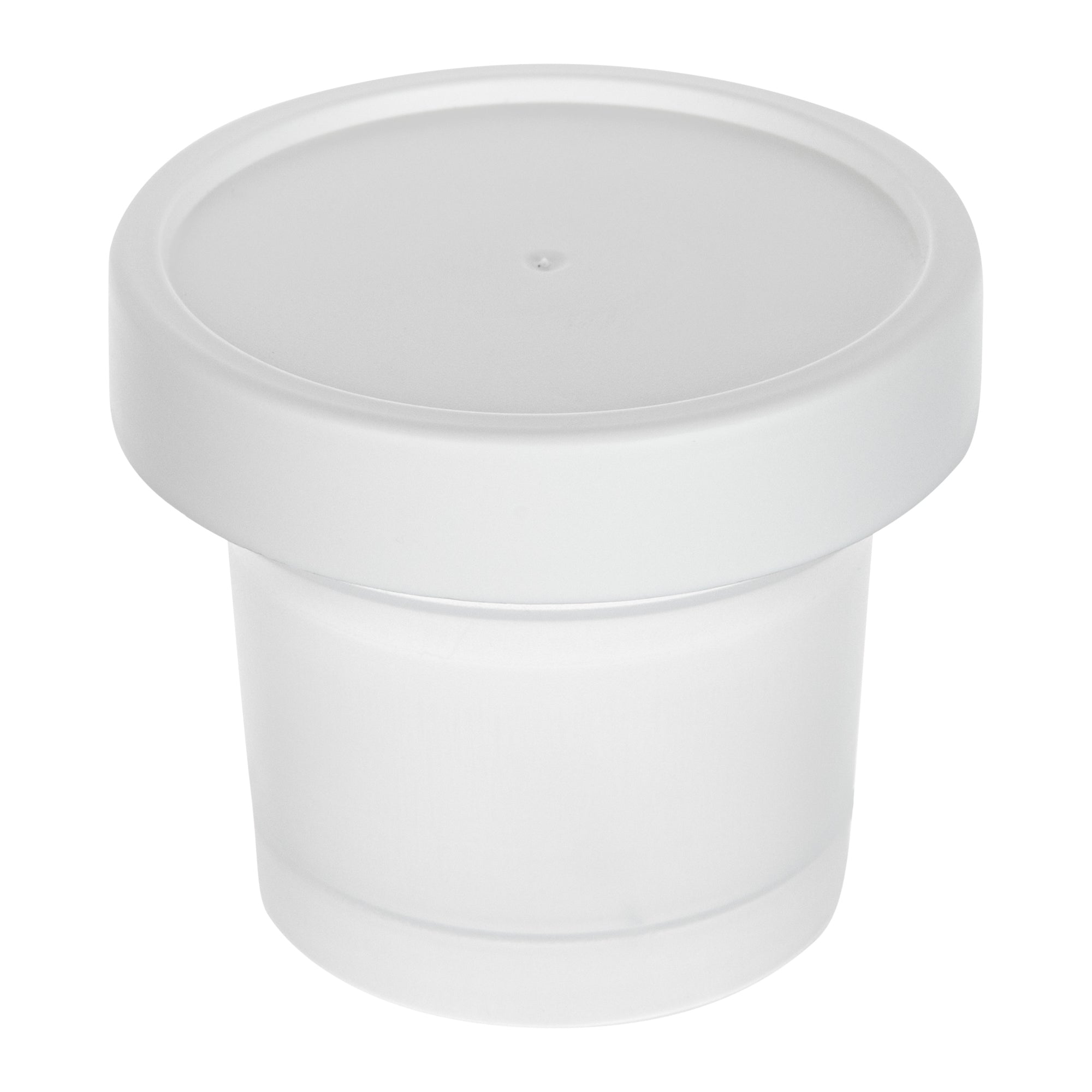 Mini Serve 8 oz Round Clear Plastic Dessert Cup - with Lid - 3 1/2'' x 3 1/2'' x 3'' - 25 count box