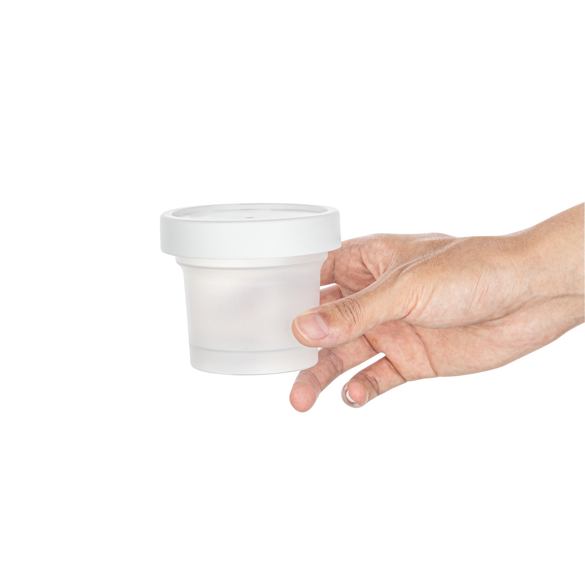 Mini Serve 8 oz Round Clear Plastic Dessert Cup - with Lid - 3 1/2'' x 3 1/2'' x 3'' - 100 count box