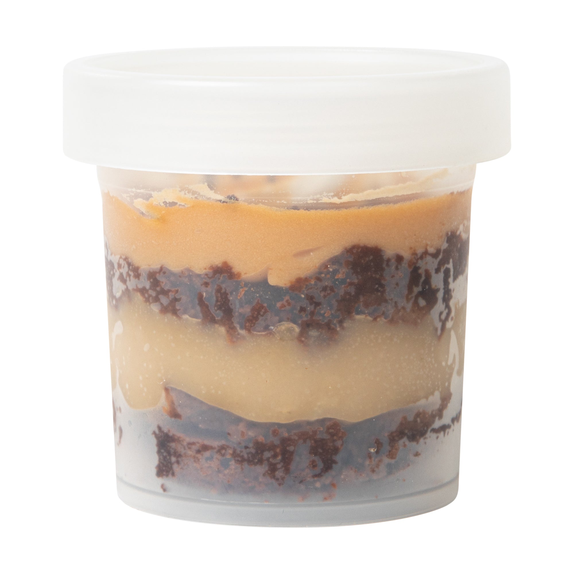 Mini Serve 10 oz Round Clear Plastic Dessert Cup - with Lid - 3 1/2'' x 3 1/2'' x 3 1/2'' - 25 count box