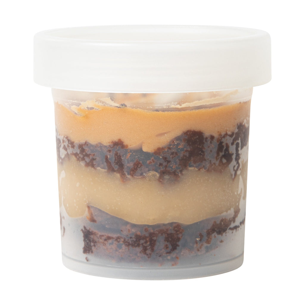 Mini Serve 10 oz Round Clear Plastic Dessert Cup - with Lid - 3 1/2'' x 3 1/2'' x 3 1/2'' - 100 count box