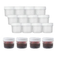 Mini Serve 7 oz Round Clear Plastic Dessert Cup - with Lid - 2 3/4'' x 2 3/4'' x 2 1/2'' - 25 count box