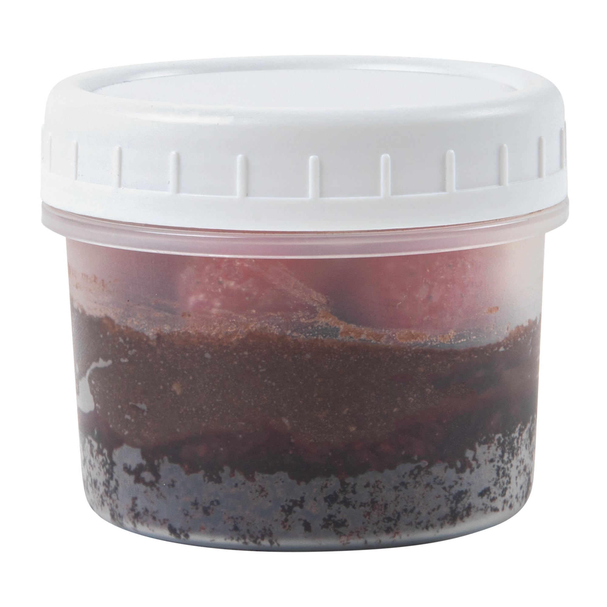 Mini Serve 7 oz Round Clear Plastic Dessert Cup - with Lid - 2 3/4'' x 2 3/4'' x 2 1/2'' - 100 count box