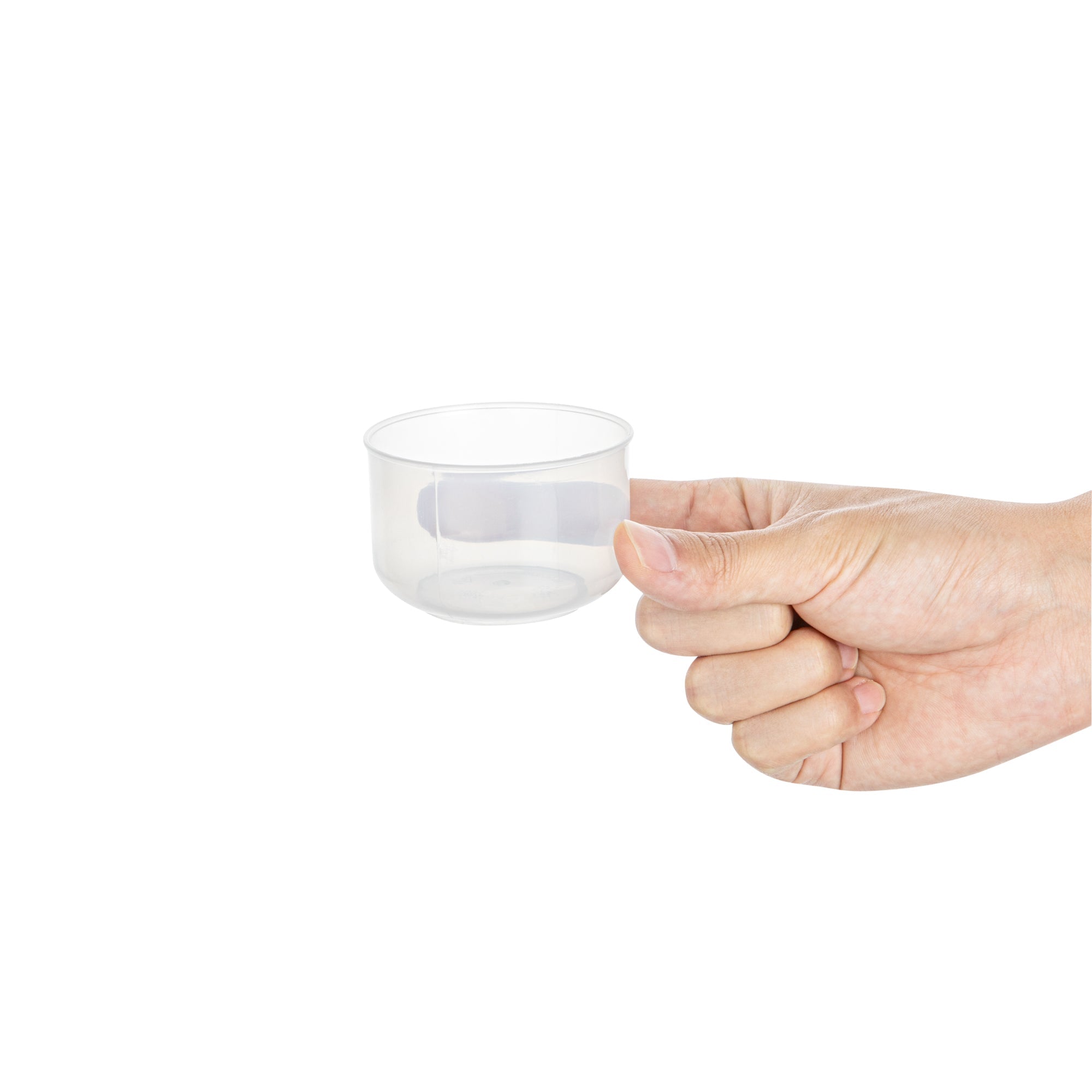 Mini Serve 4 oz Round Clear Plastic Dessert Cup - 2 3/4'' x 2 1/2'' x 1 3/4'' - 25 count box