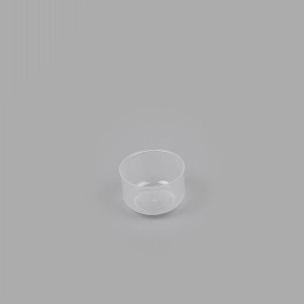 Mini Serve 4 oz Round Clear Plastic Dessert Cup - 2 3/4'' x 2 1/2'' x 1 3/4'' - 25 count box