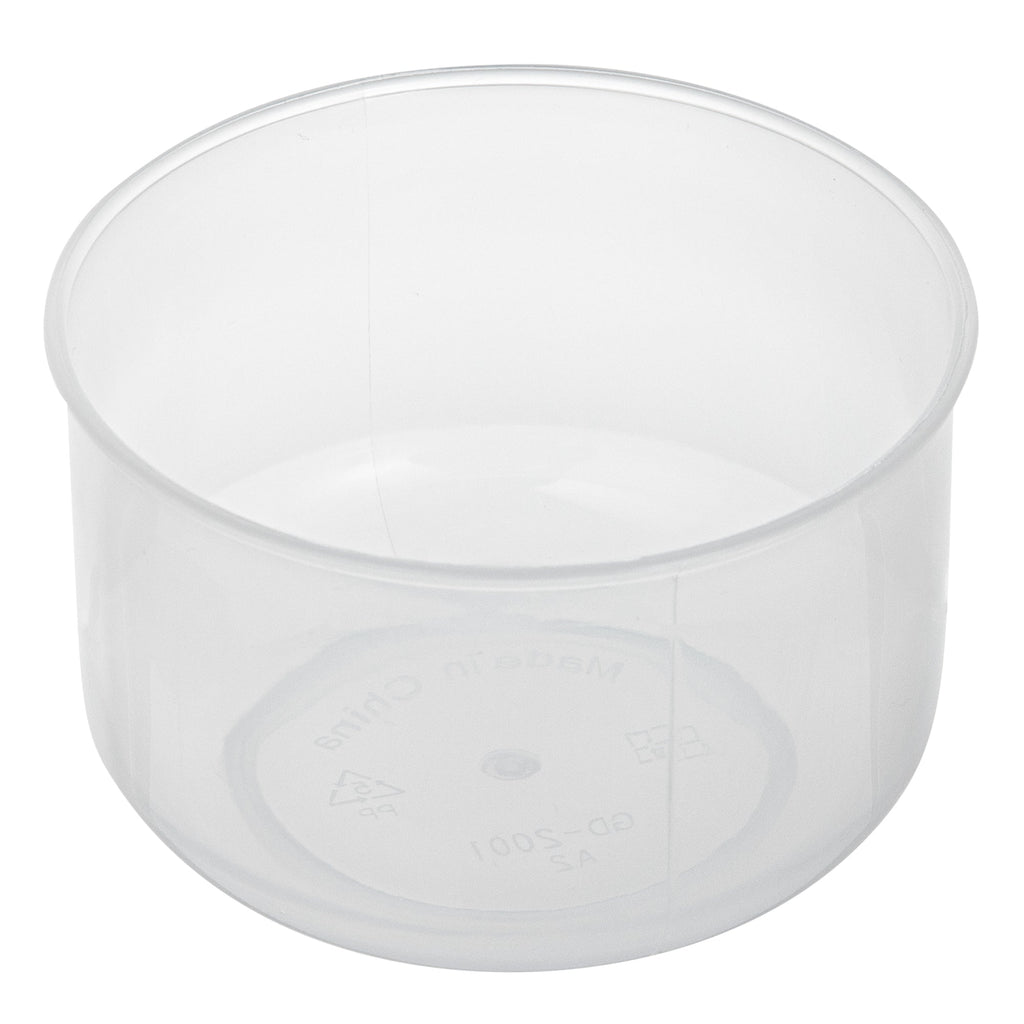 Mini Serve 4 oz Round Clear Plastic Dessert Cup - 2 3/4'' x 2 1/2'' x 1 3/4'' - 25 count box
