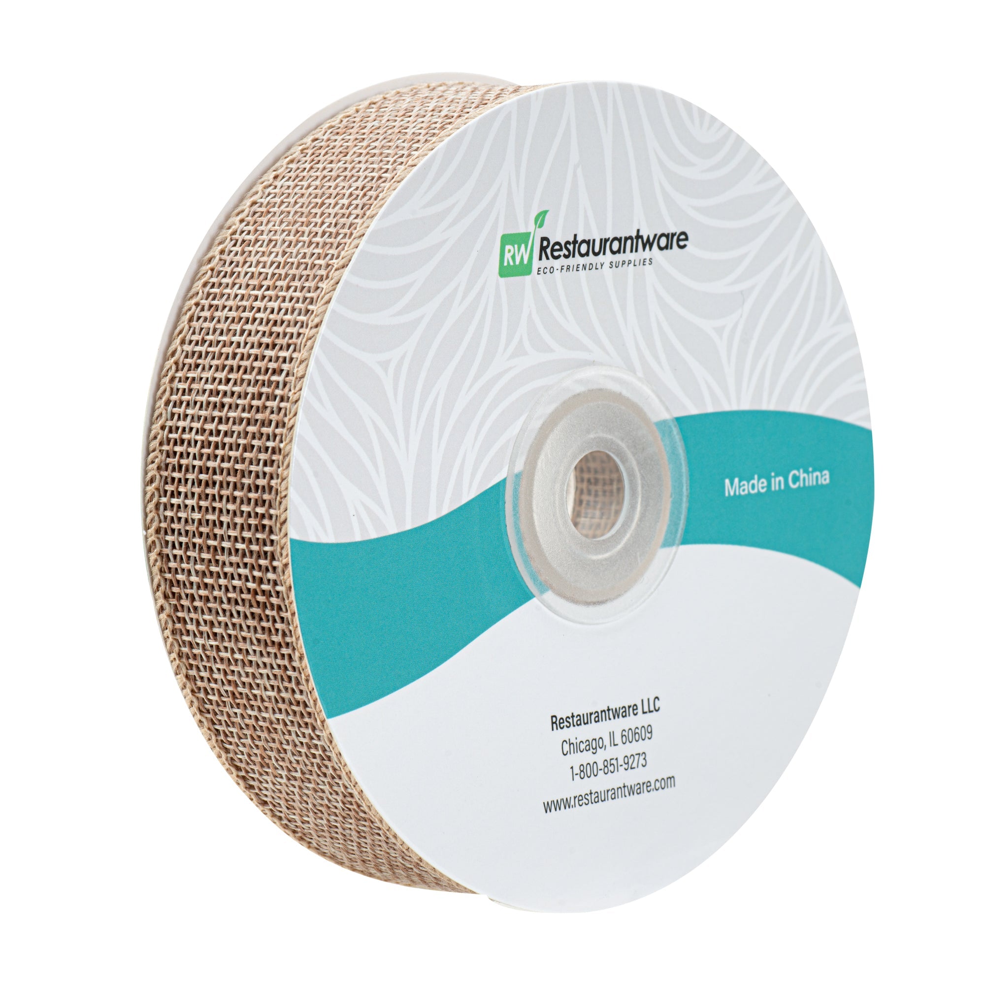 Gift Tek Natural Cotton Linen Ribbon - Single Face - 1" x 10 yds - 10 count box