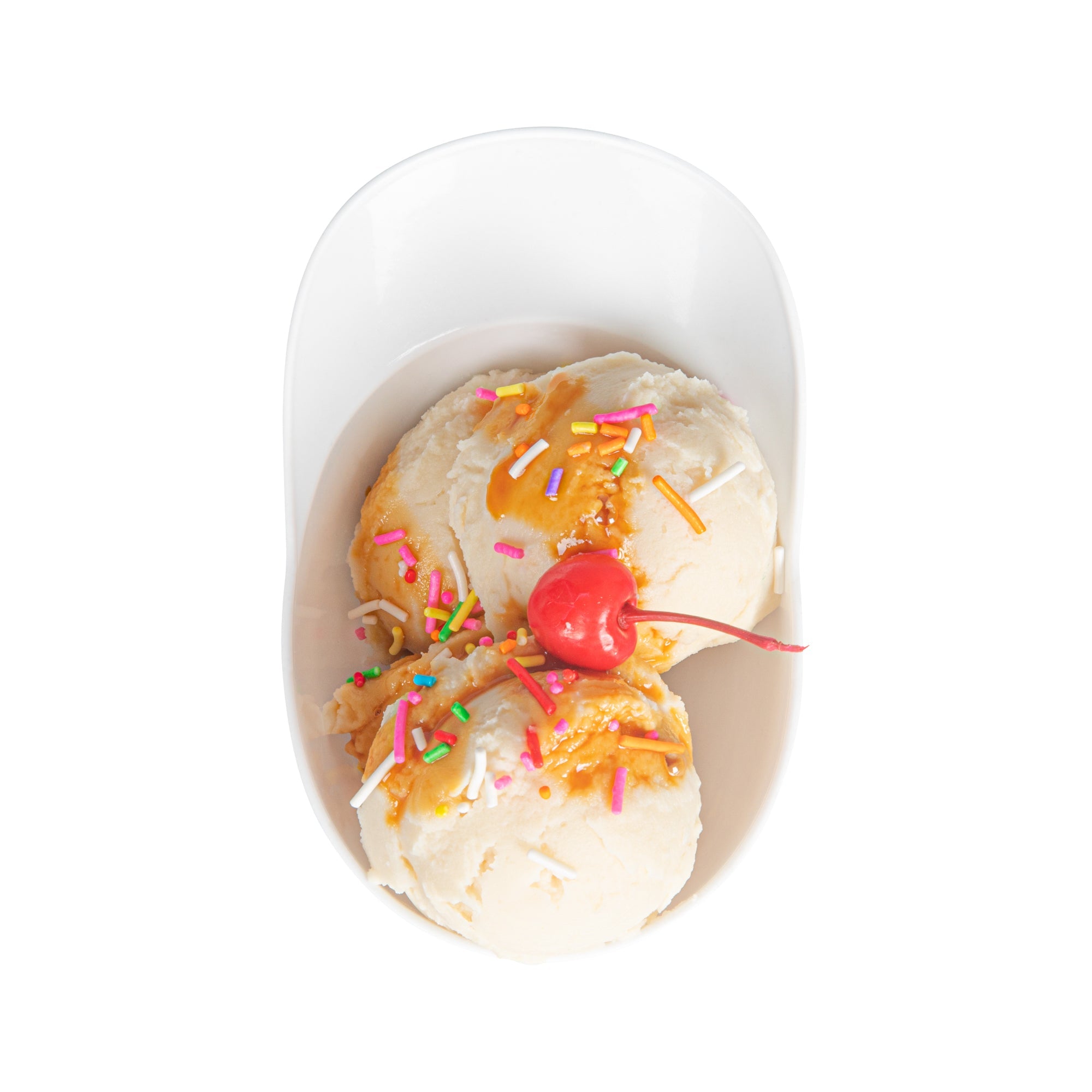 Mini Serve 8 oz White Plastic Baseball Helmet Ice Cream / Snack Bowl - 10 count box