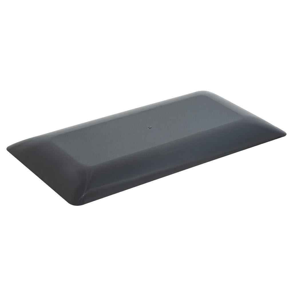 Maxi Serve Rectangle Matte Black Plastic Plate - 17" x 9" - 100 count box