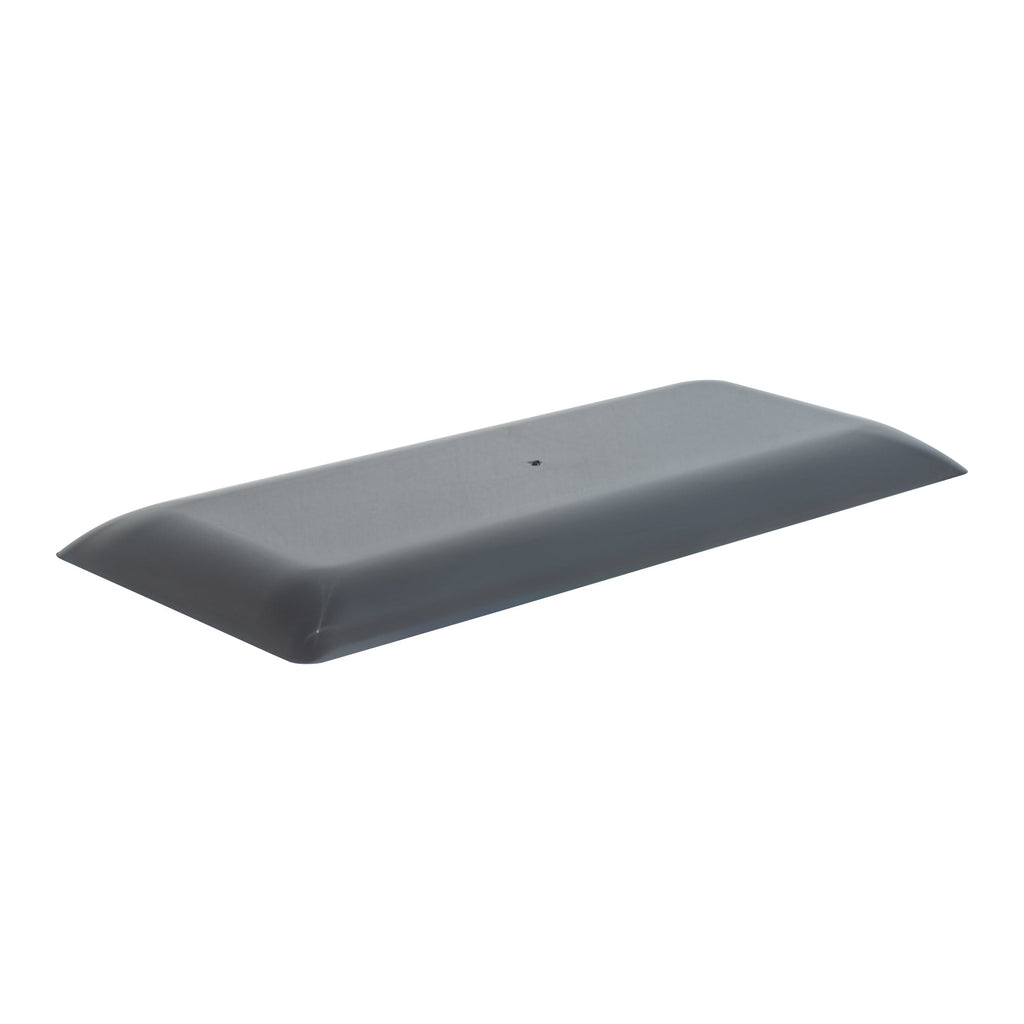 Maxi Serve Rectangle Matte Black Plastic Plate - 14 1/4" x 6 1/4" - 25 count box