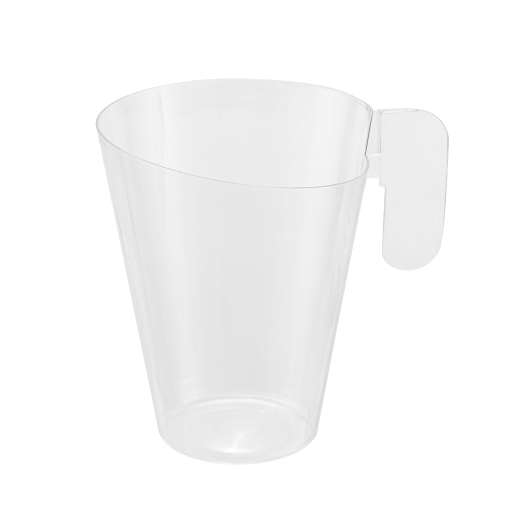 Mini Serve 2 oz Clear Plastic Cup - with Handle - 2 3/4" x 2 3/4" x 3 1/4" - 25 count box