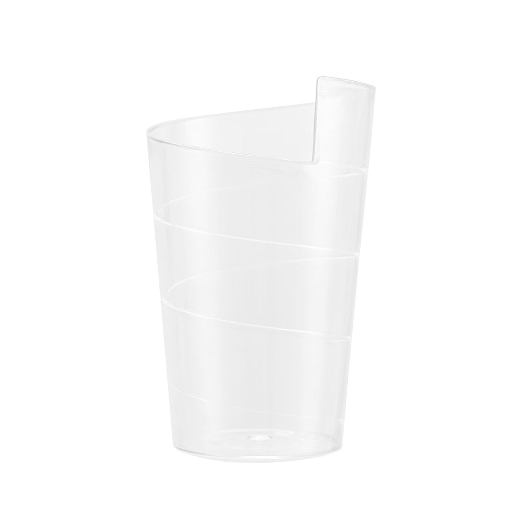 Mini Serve 2 oz Clear Plastic Spiral Cup - 1 3/4" x 1 3/4" x 2 3/4" - 25 count box