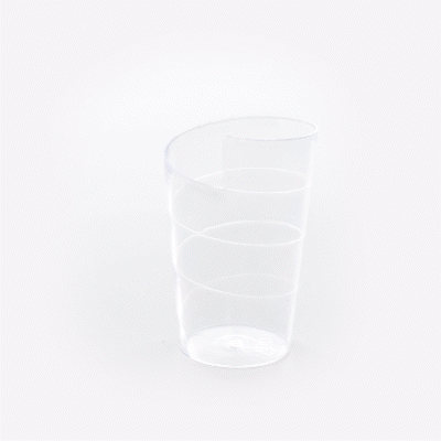 Mini Serve 2 oz Clear Plastic Spiral Cup - 1 3/4" x 1 3/4" x 2 3/4" - 100 count box