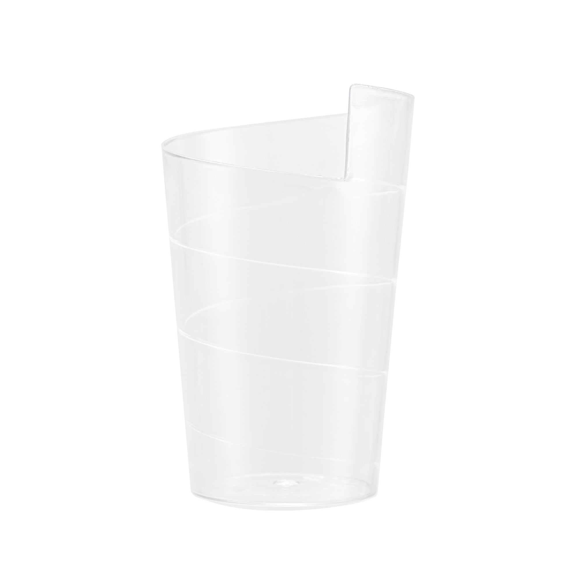 Mini Serve 2 oz Clear Plastic Spiral Cup - 1 3/4" x 1 3/4" x 2 3/4" - 100 count box