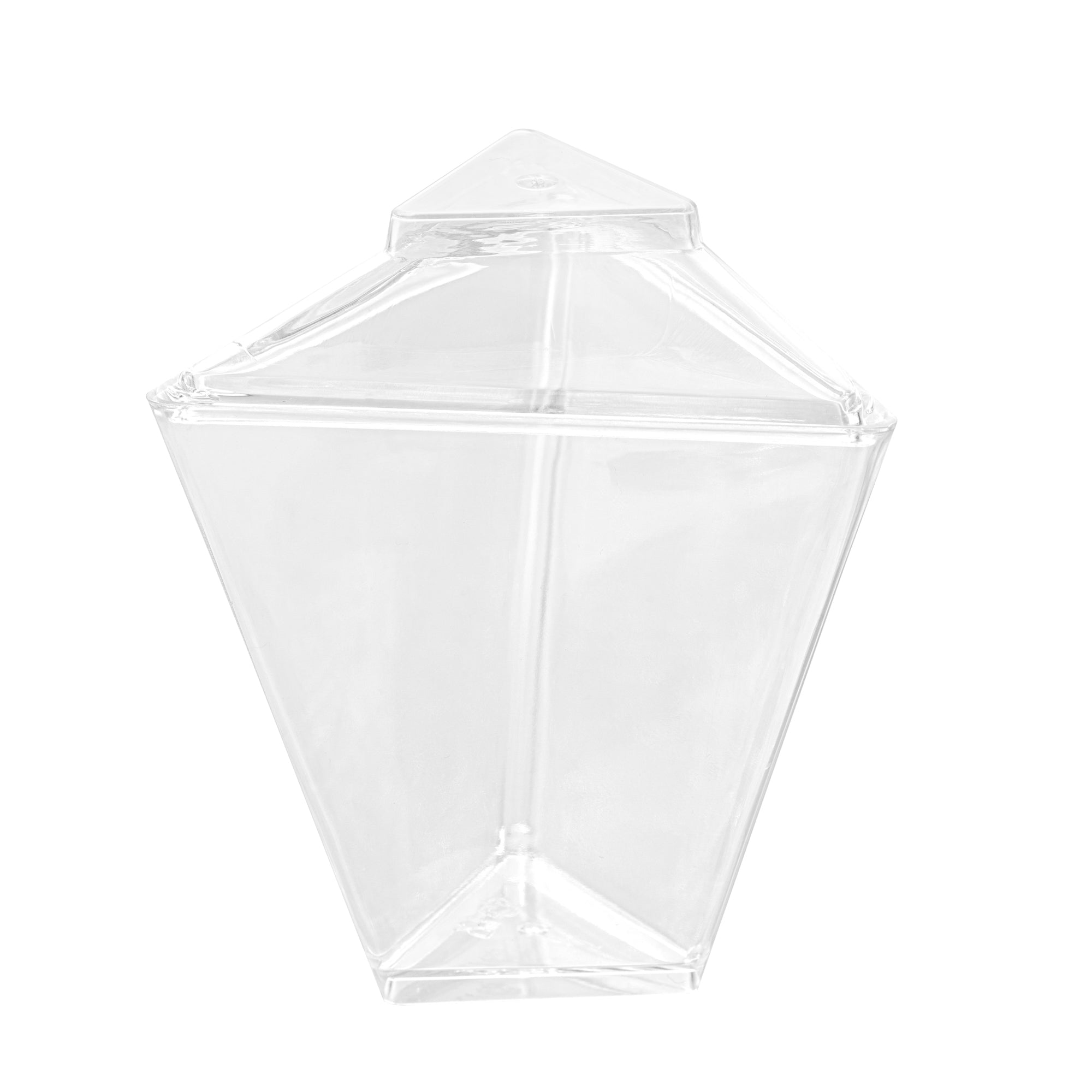 Mini Serve 2 oz Clear Plastic Torcente Cup - 3" x 2 1/2" x 3 1/2" - 25 count box