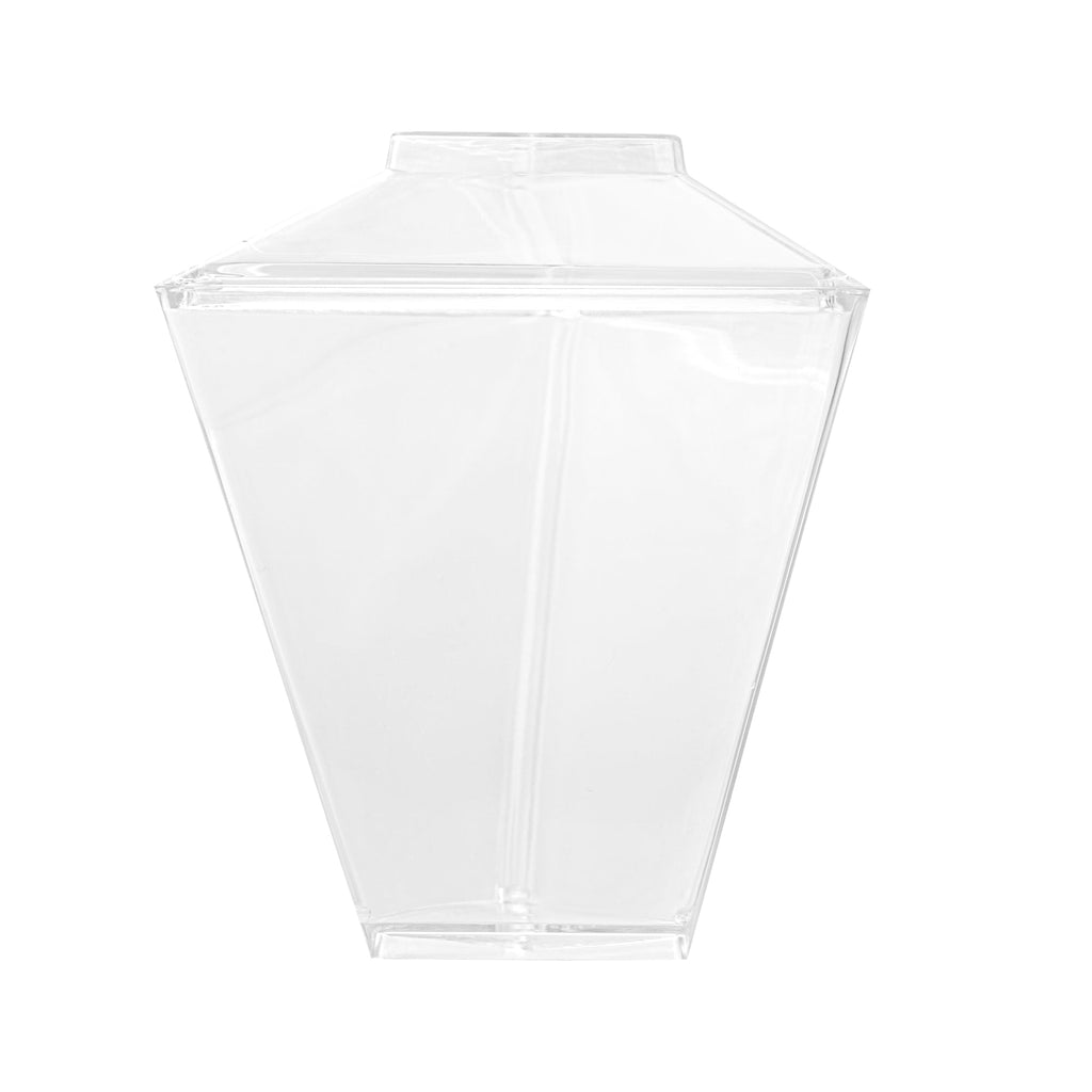 Mini Serve 2 oz Clear Plastic Torcente Cup - 3" x 2 1/2" x 3 1/2" - 25 count box
