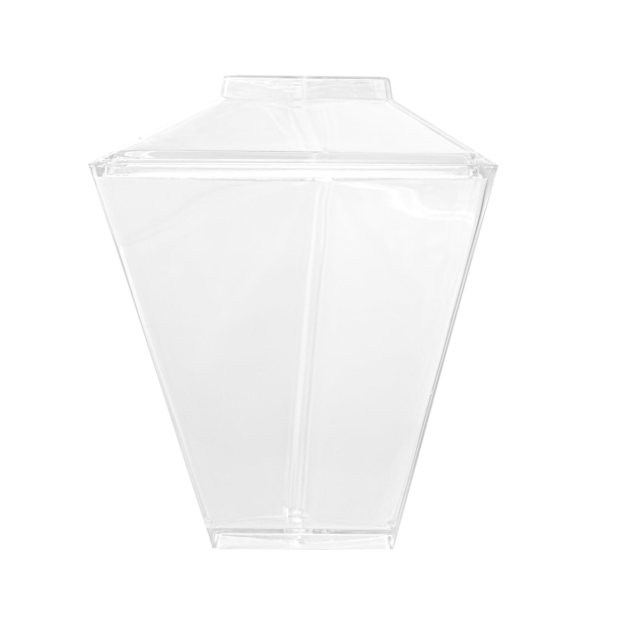 Mini Serve 2 oz Clear Plastic Torcente Cup - 3" x 2 1/2" x 3 1/2" - 25 count box