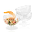 Mini Serve 3 oz Clear Plastic Footed Bowl - 3" x 3" x 2 1/4" - 25 count box