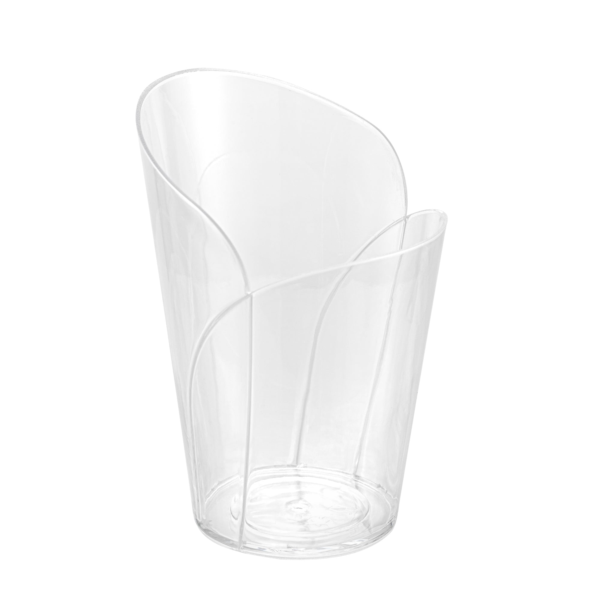 Mini Serve 2 oz Clear Plastic Rose Cup - 2 1/2" x 2 1/4" x 3 1/2" - 25 count box