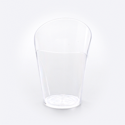 Mini Serve 2 oz Clear Plastic Rose Cup - 2 1/2" x 2 1/4" x 3 1/2" - 25 count box
