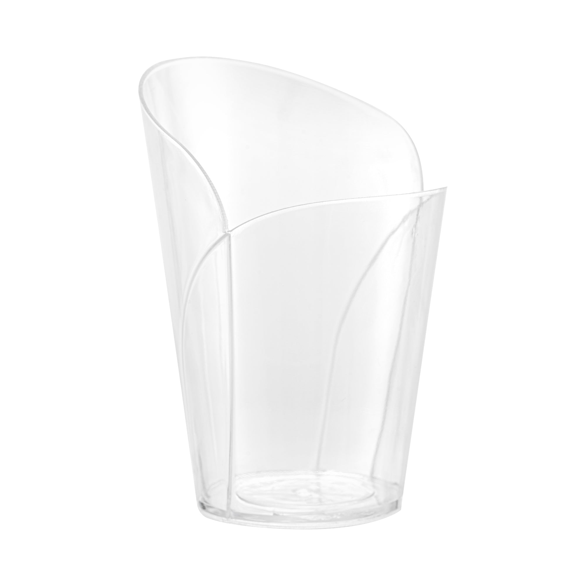 Mini Serve 2 oz Clear Plastic Rose Cup - 2 1/2" x 2 1/4" x 3 1/2" - 25 count box