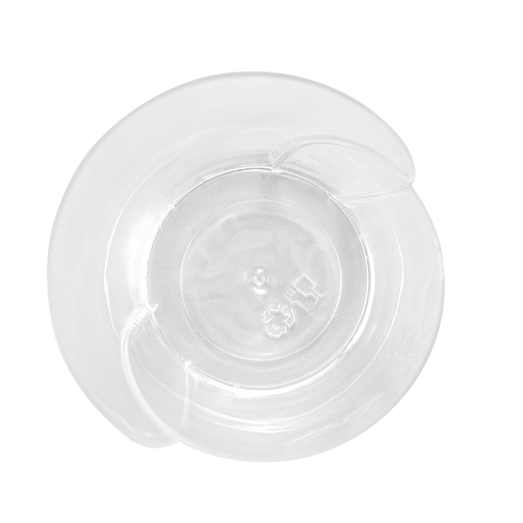 Mini Serve 2 oz Clear Plastic Rose Cup - 2 1/2" x 2 1/4" x 3 1/2" - 25 count box