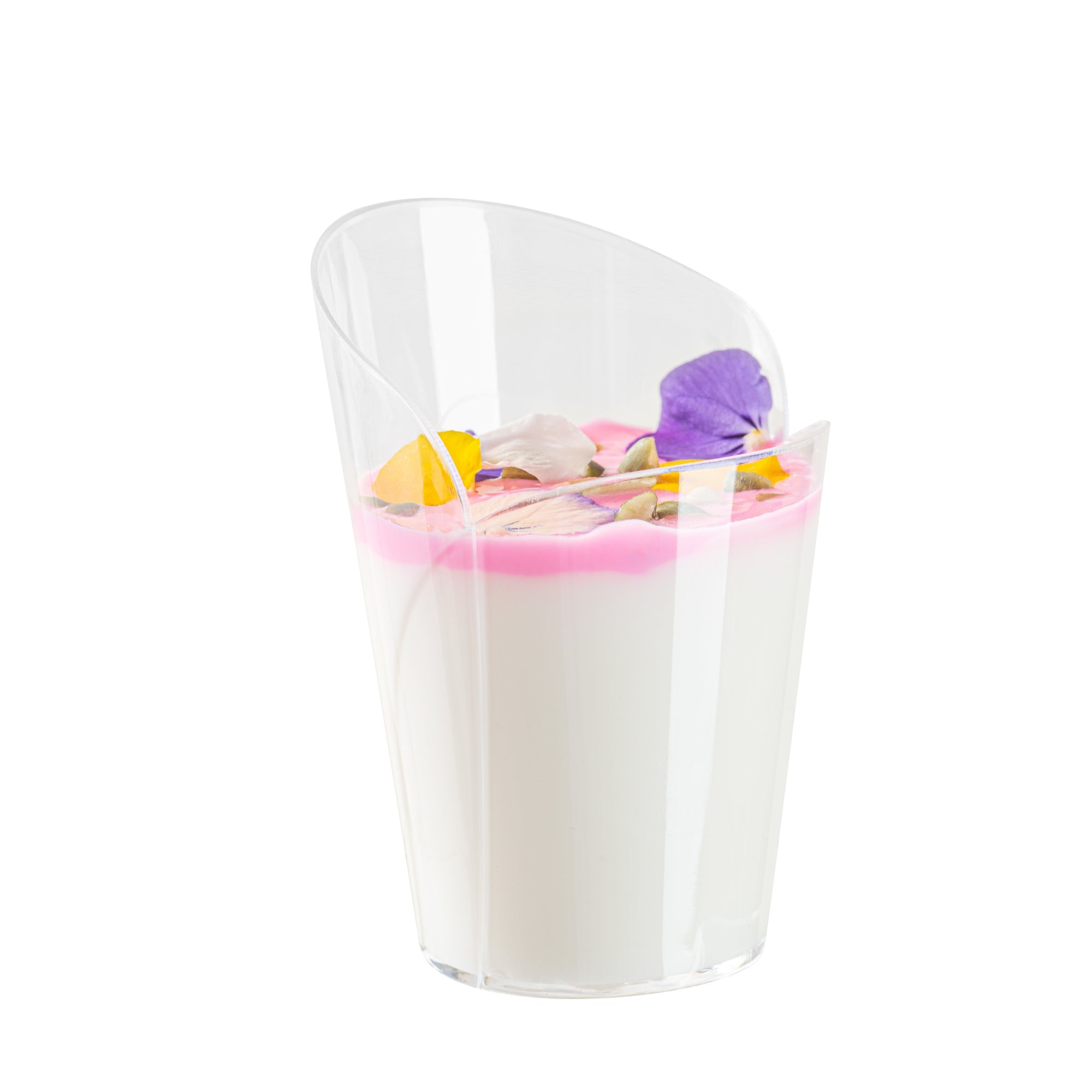 Mini Serve 2 oz Clear Plastic Rose Cup - 2 1/2" x 2 1/4" x 3 1/2" - 100 count box