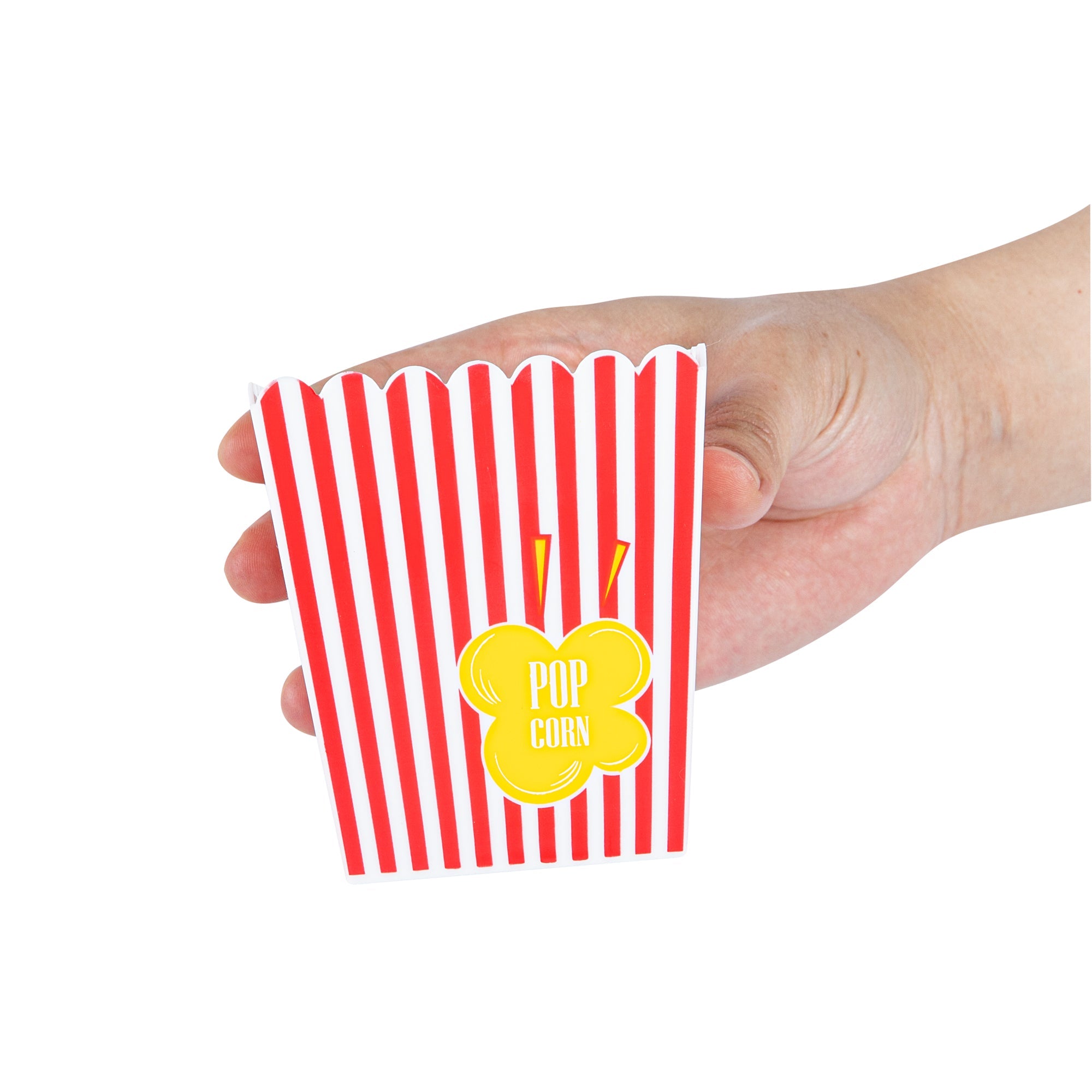 Maxi Serve 16 oz Red Plastic Popcorn Container - 10 count box