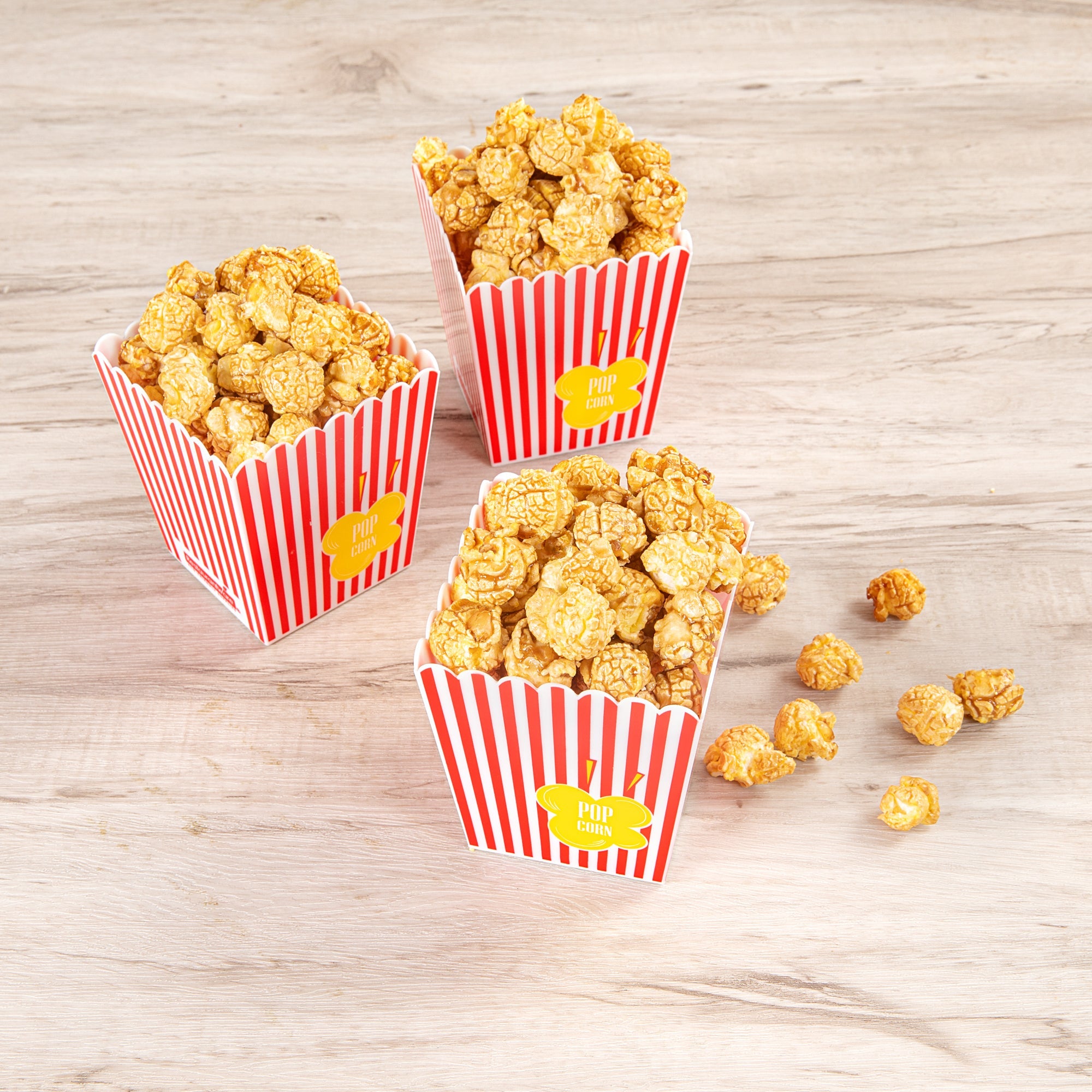 Maxi Serve 16 oz Red Plastic Popcorn Container - 10 count box