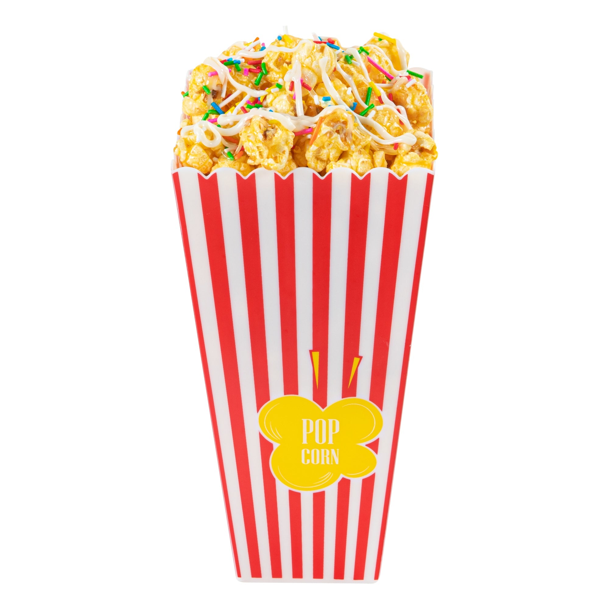 Maxi Serve 40 oz Red Plastic Popcorn Container - 10 count box