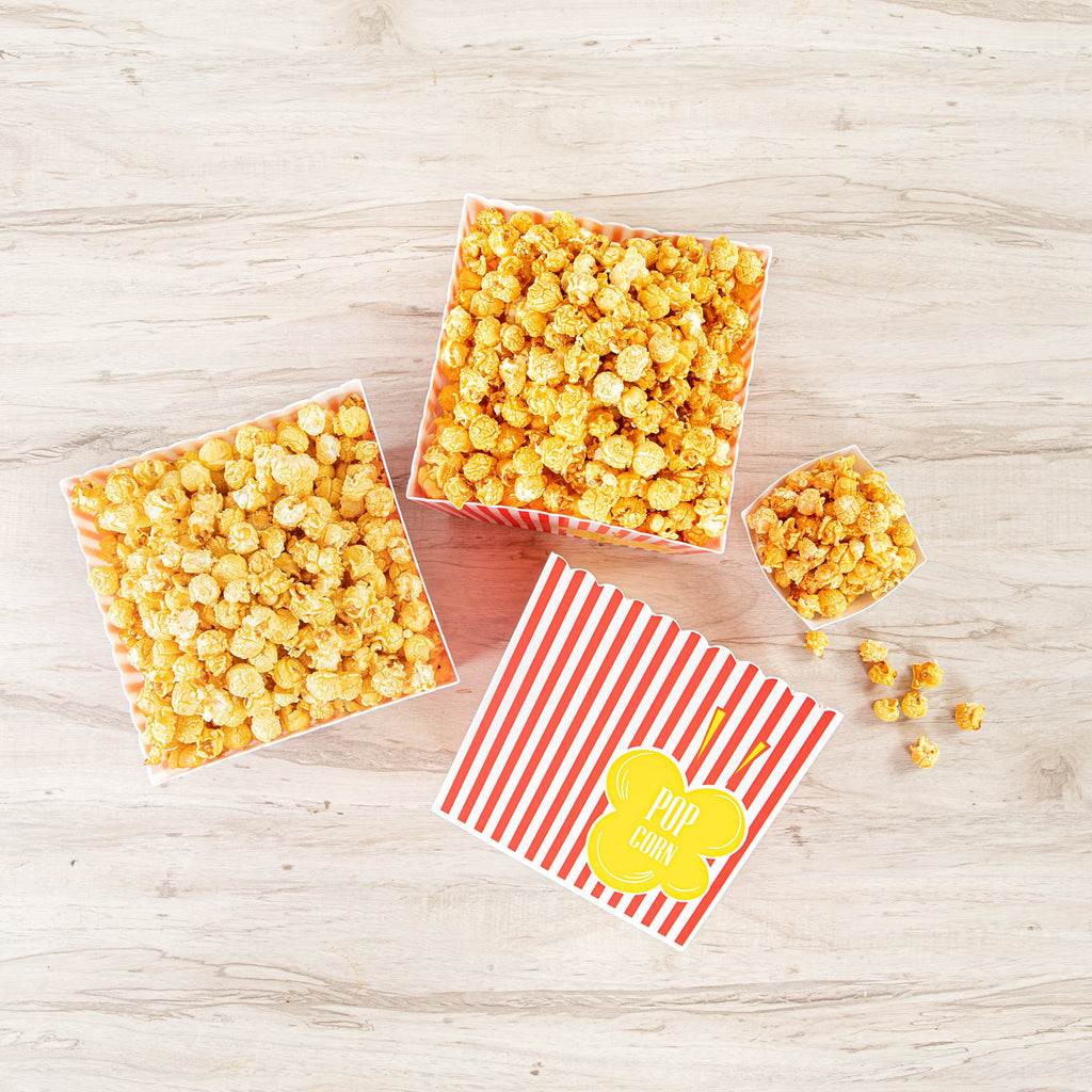 Maxi Serve 165 oz Red Plastic Popcorn Bucket - 10 count box