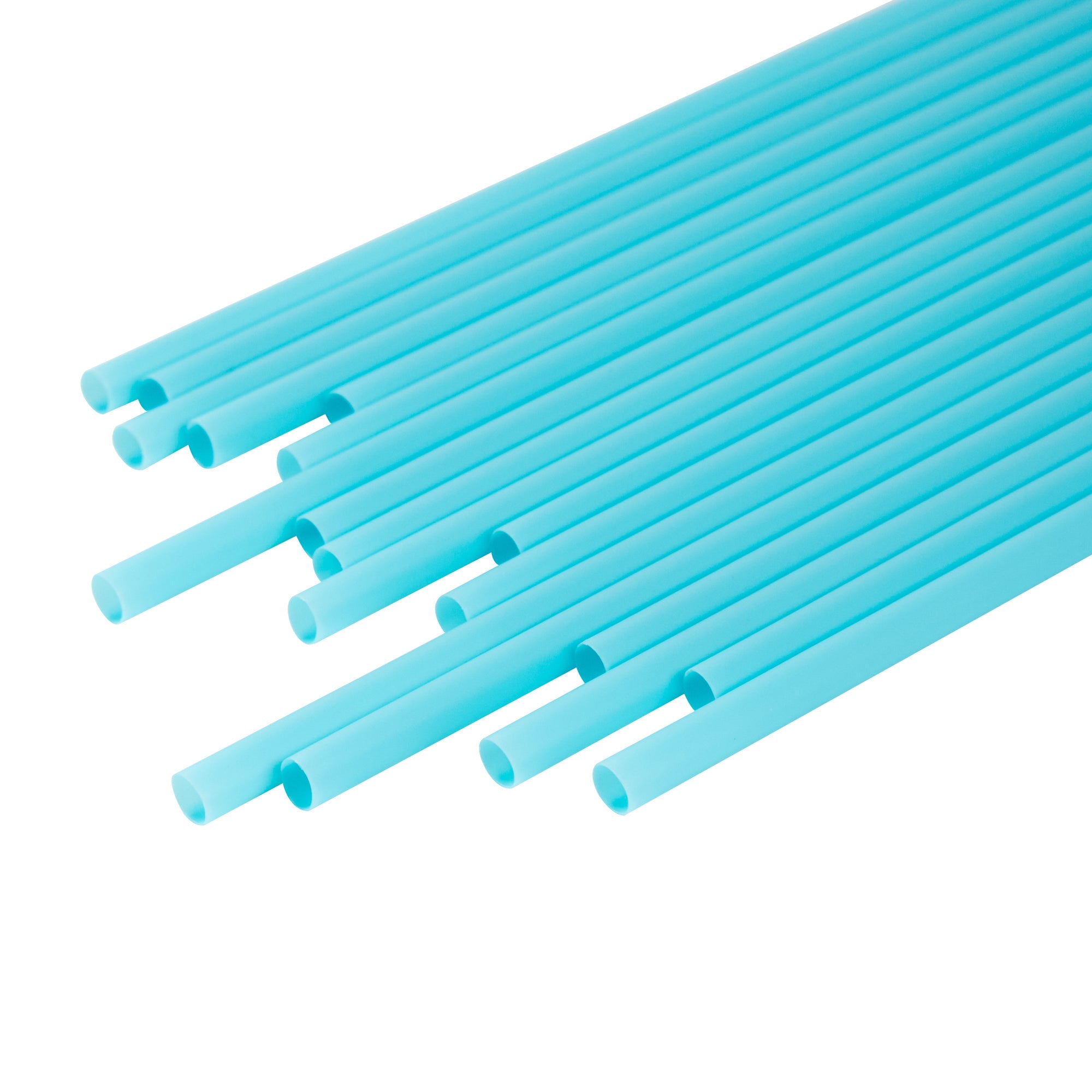 Vanish Blue PHA Plastic Straw - Unwrapped, Compostable - 7 3/4" - 100 count box