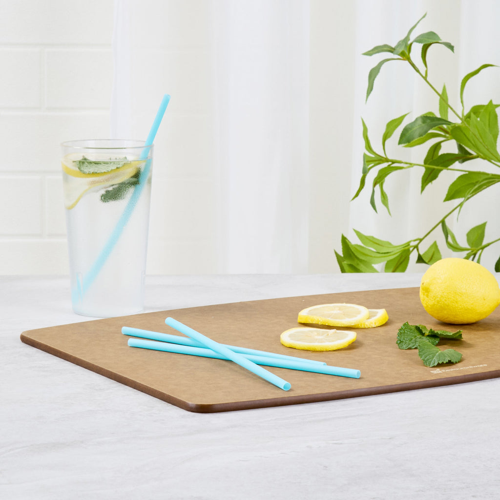 Vanish Blue PHA Plastic Straw - Unwrapped, Compostable - 7 3/4" - 100 count box
