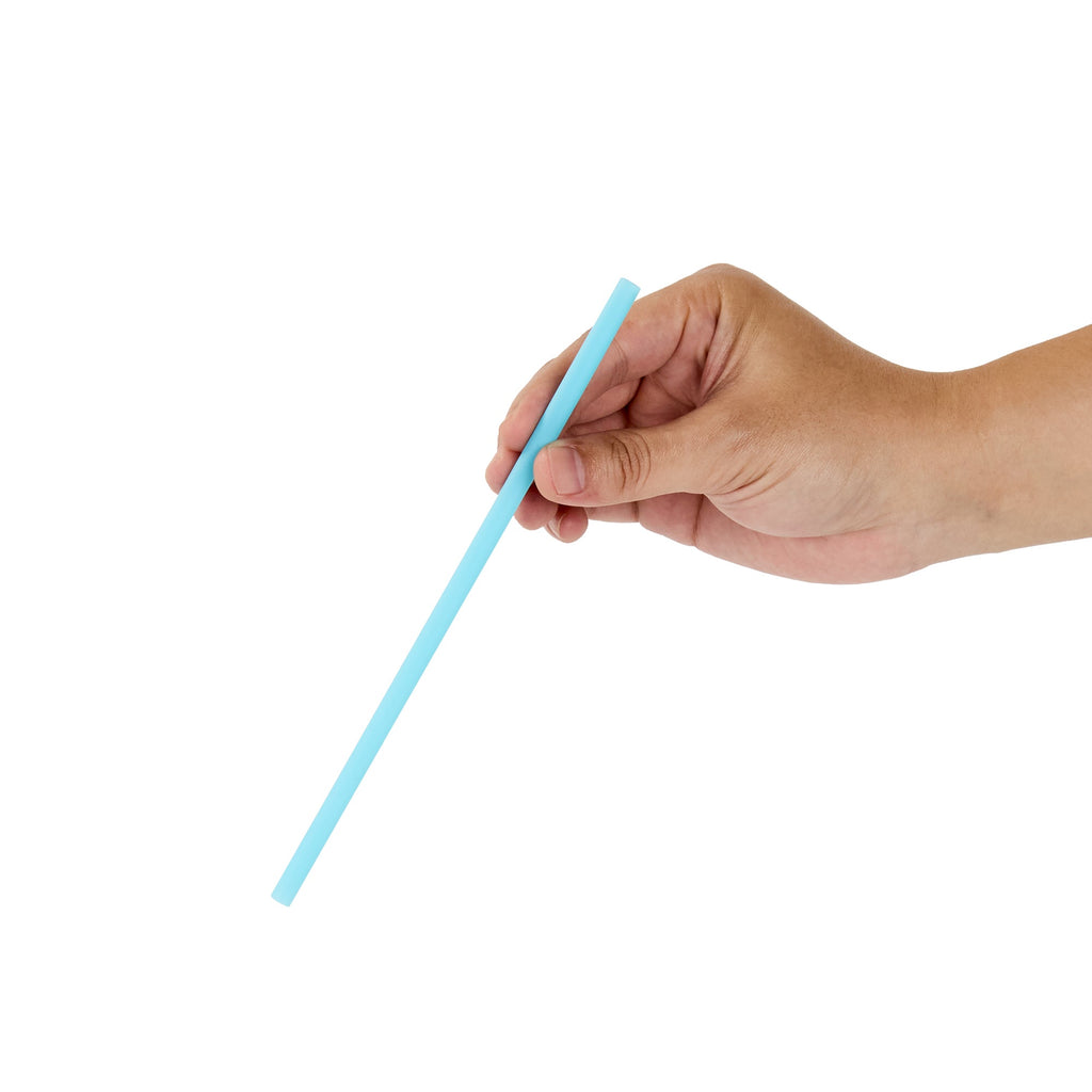Vanish Blue PHA Plastic Straw - Unwrapped, Compostable - 7 3/4" - 1000 count box