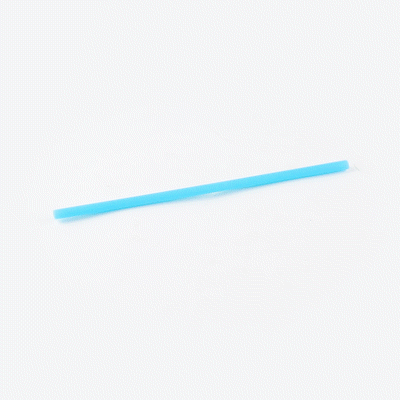 Vanish Blue PHA Plastic Straw - Unwrapped, Compostable - 7 3/4" - 1000 count box
