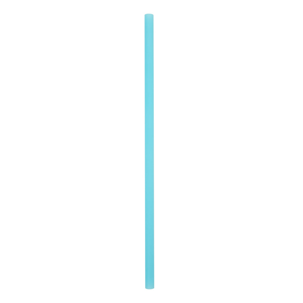Vanish Blue PHA Plastic Straw - Unwrapped, Compostable - 8 1/4" - 100 count box