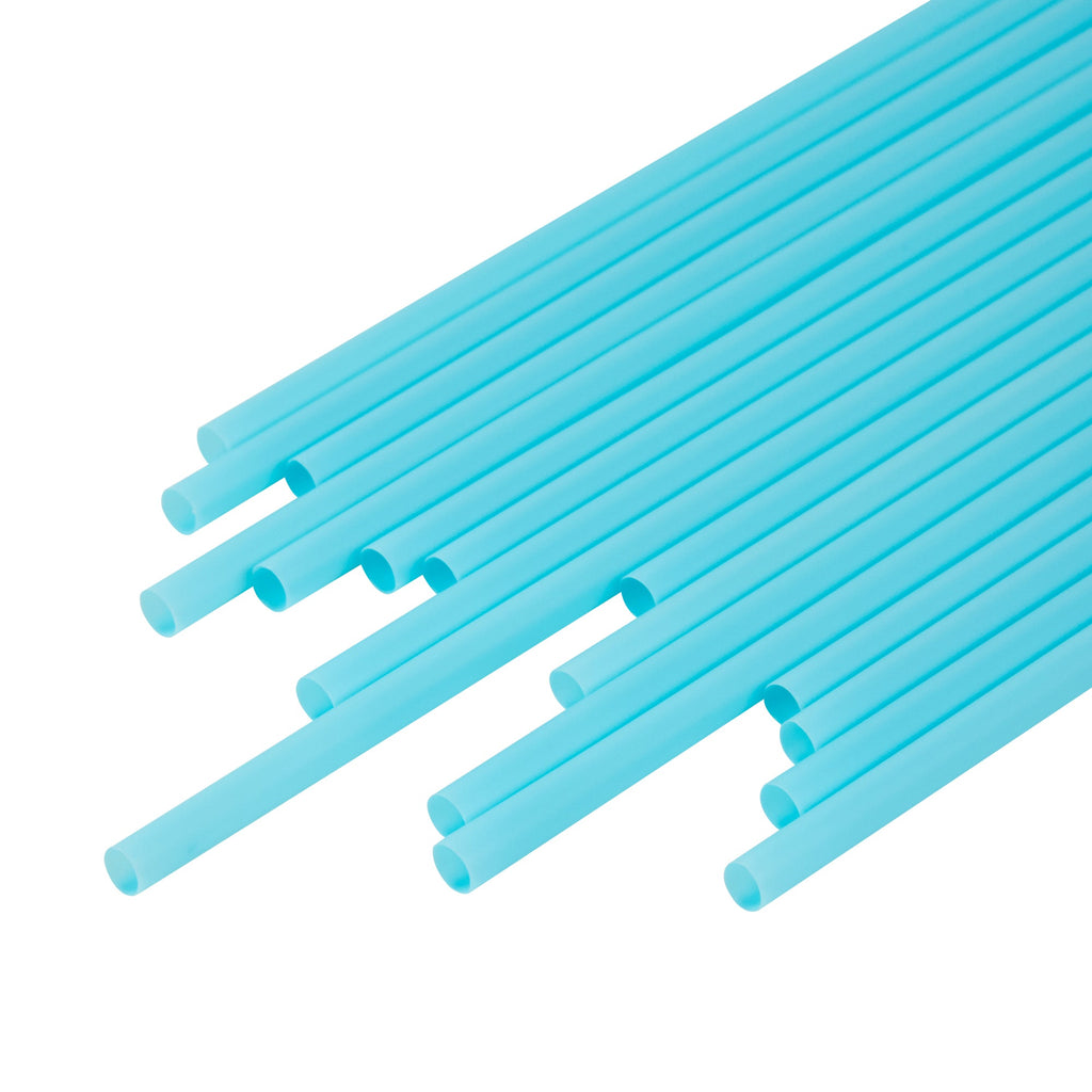 Vanish Blue PHA Plastic Straw - Unwrapped, Compostable - 8 1/4" - 100 count box