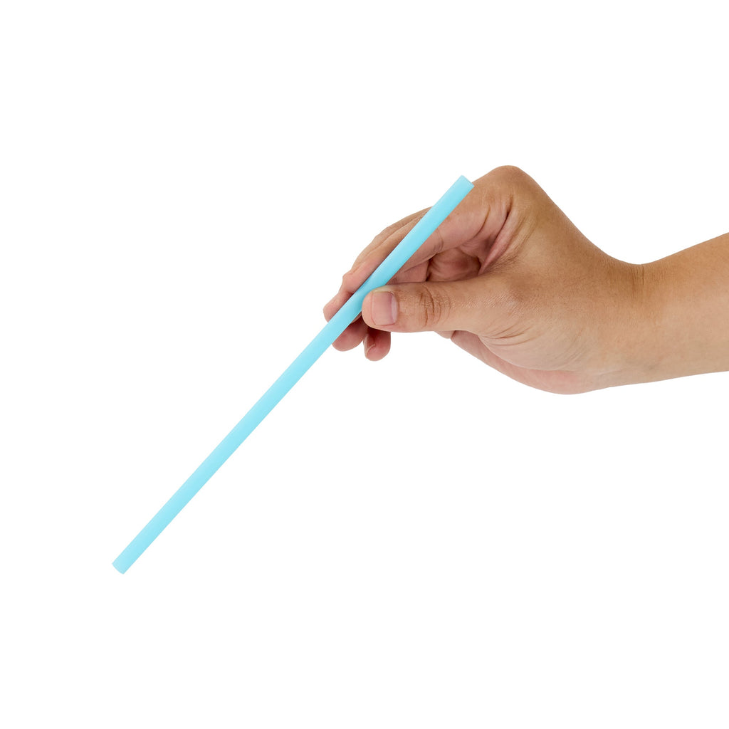 Vanish Blue PHA Plastic Straw - Unwrapped, Compostable - 8 1/4" - 1000 count box
