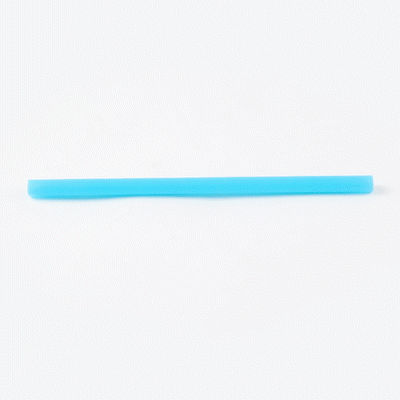 Vanish Blue PHA Plastic Straw - Unwrapped, Compostable - 9" - 100 count box
