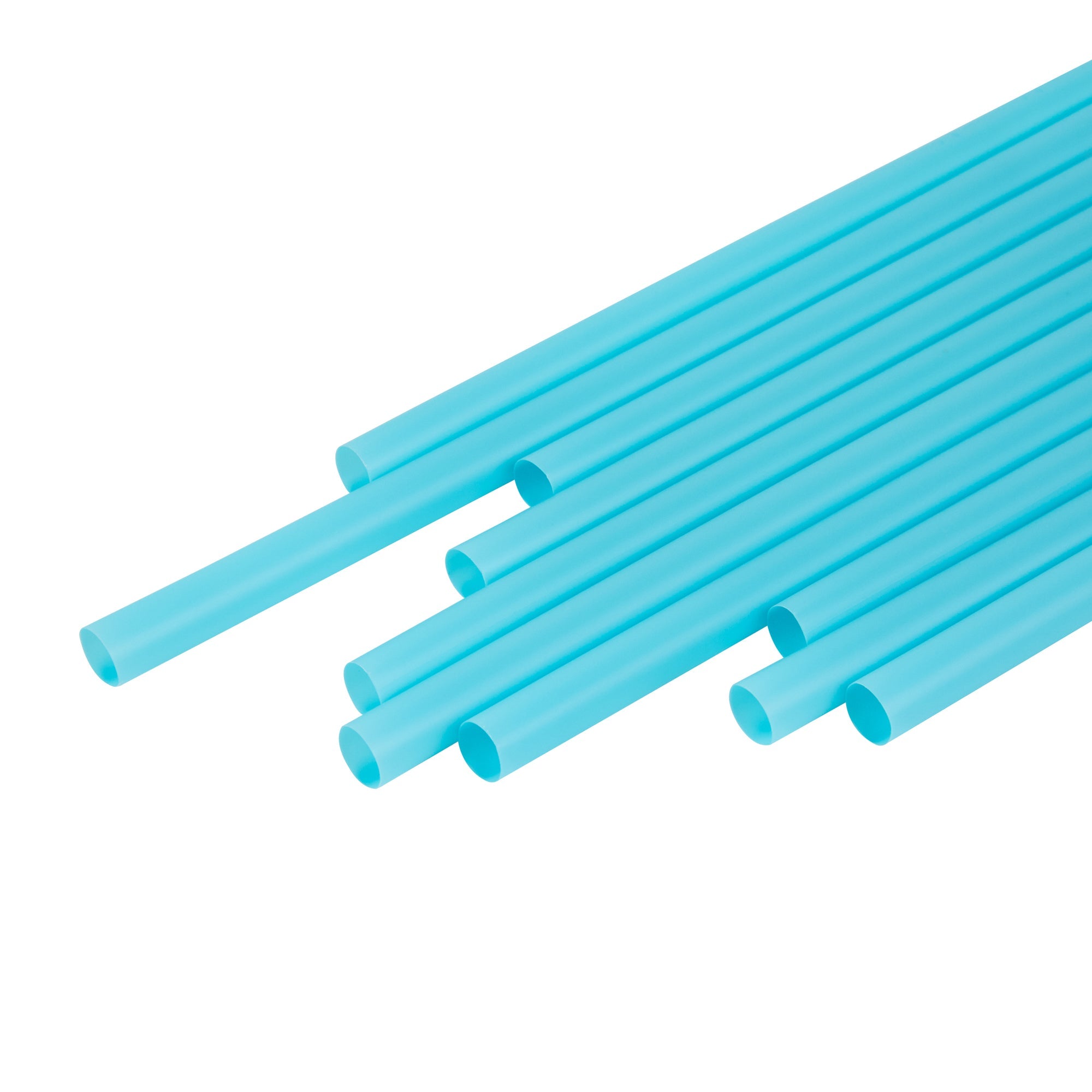 Vanish Blue PHA Plastic Straw - Unwrapped, Compostable - 9" - 1000 count box