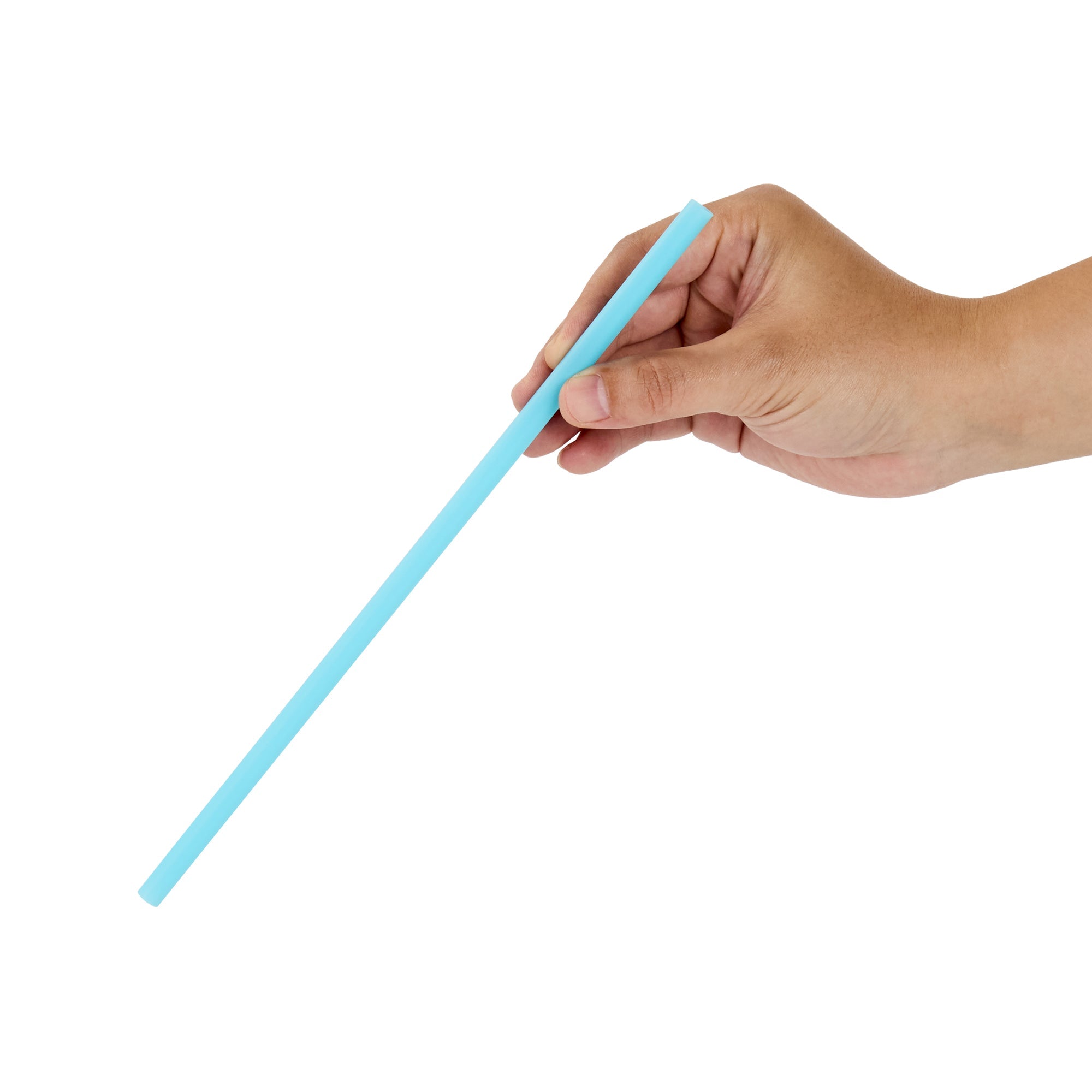 Vanish Blue PHA Plastic Straw - Unwrapped, Compostable - 10 1/4" - 100 count box