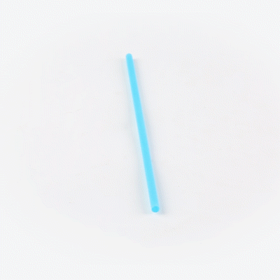 Vanish Blue PHA Plastic Straw - Unwrapped, Compostable - 10 1/4" - 100 count box