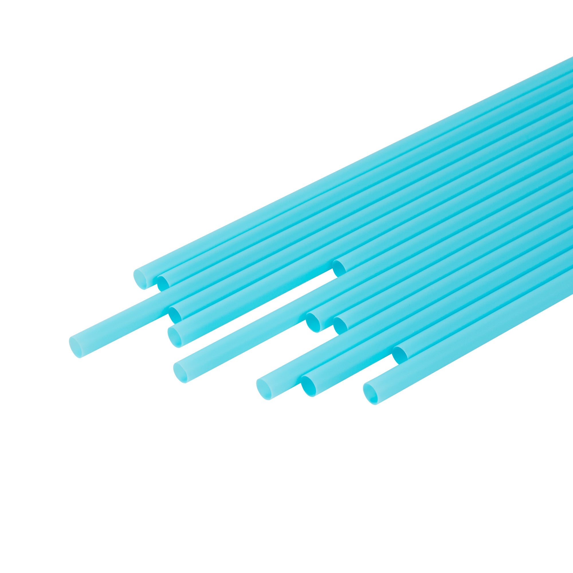 Vanish Blue PHA Plastic Straw - Unwrapped, Compostable - 10 1/4" - 100 count box