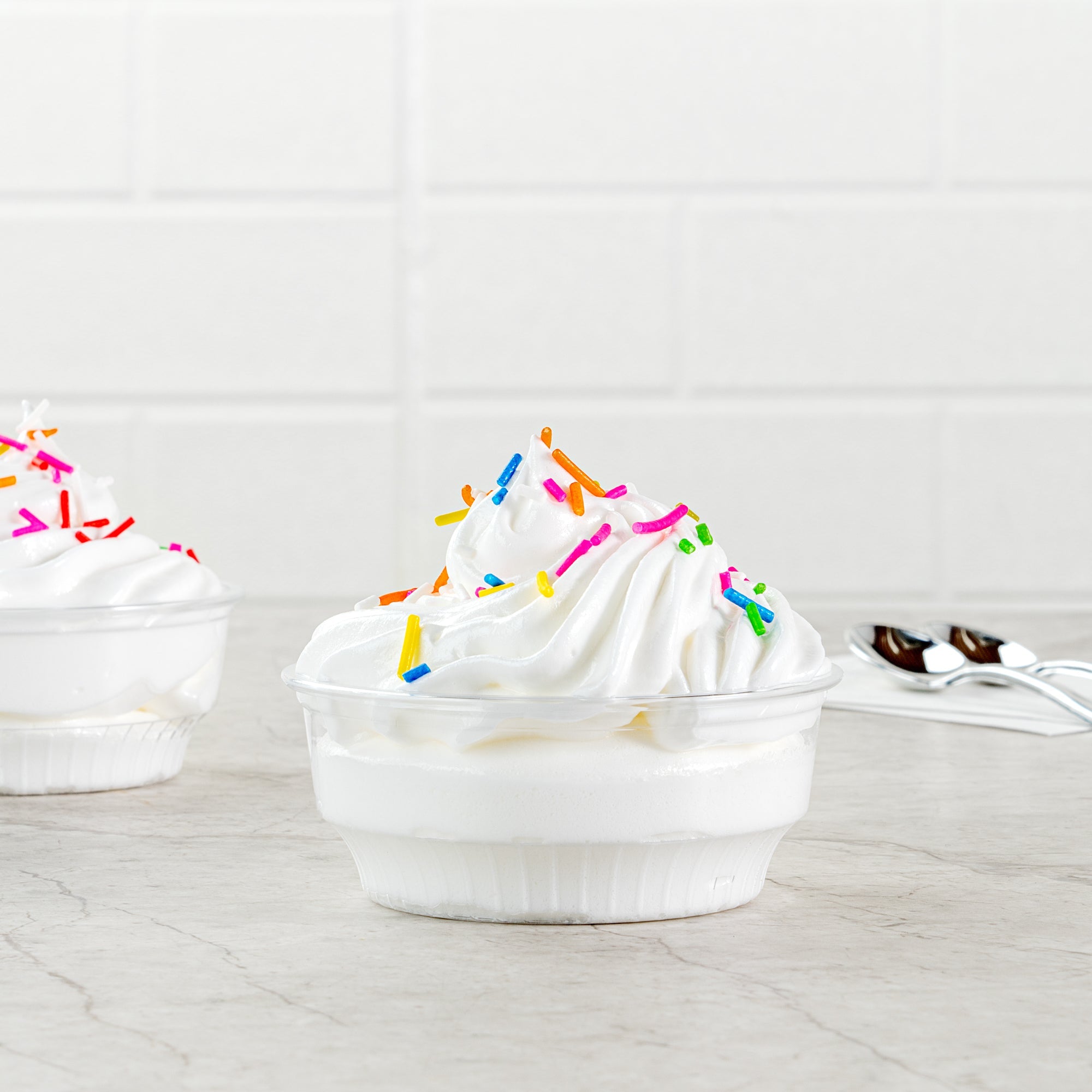 Chef 101 4 oz Round Clear Plastic Dessert Cup - 3 1/4" x 3 1/4" x 1 1/2" - 500 count box