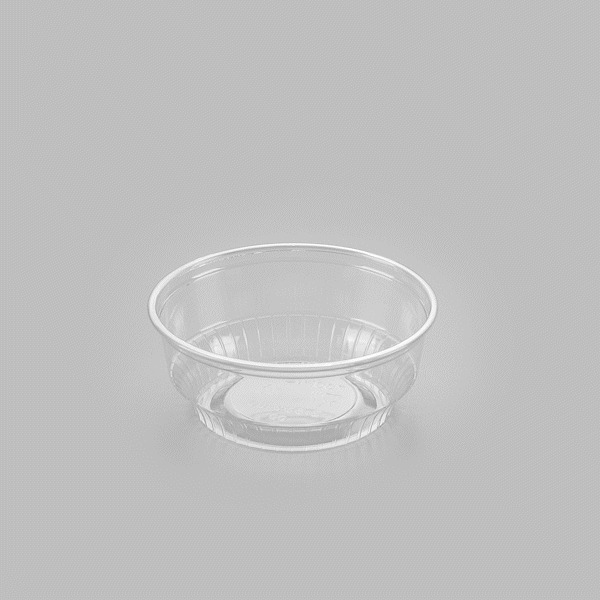 Chef 101 4 oz Round Clear Plastic Dessert Cup - 3 1/4" x 3 1/4" x 1 1/2" - 50 count box