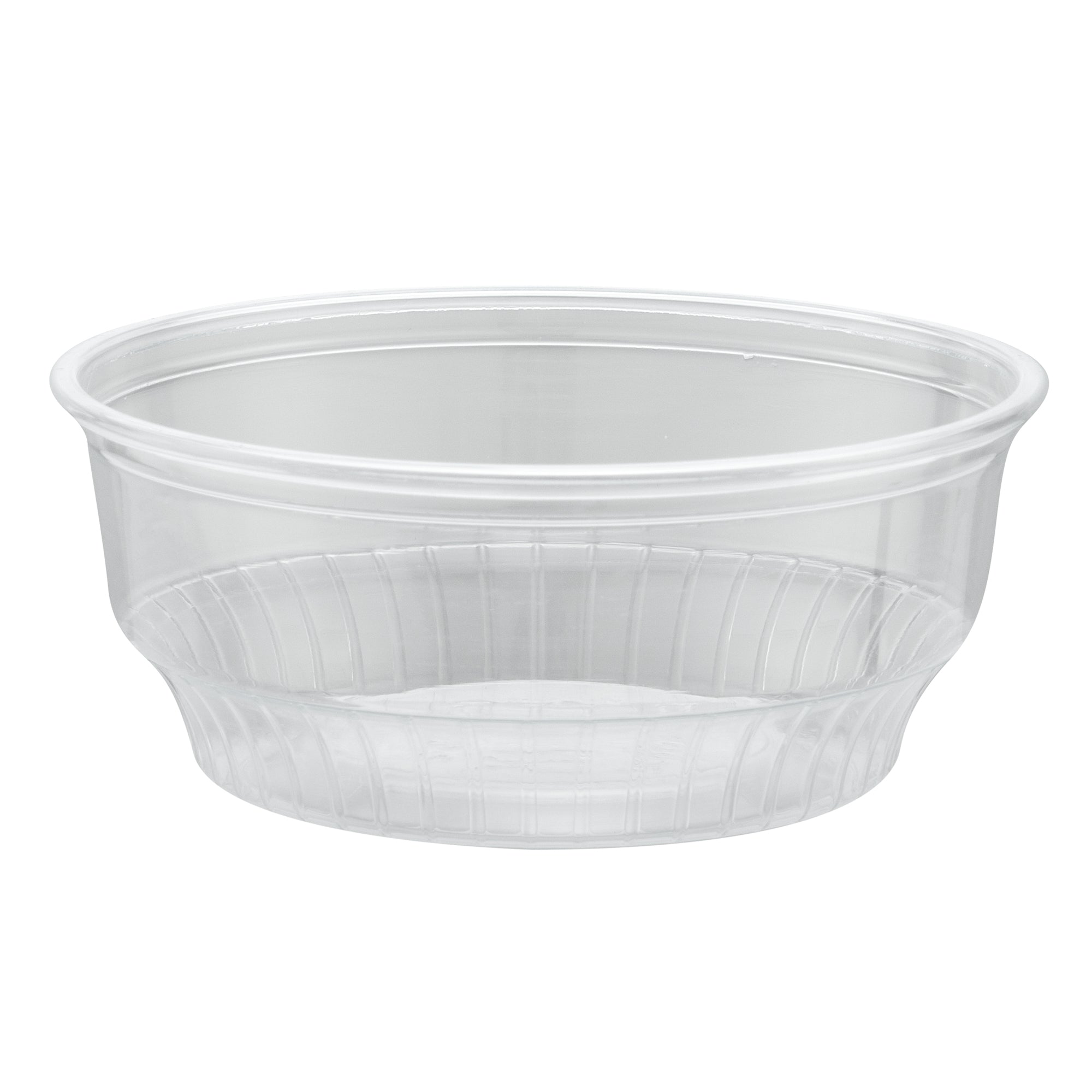 Chef 101 4 oz Round Clear Plastic Dessert Cup - 3 1/4" x 3 1/4" x 1 1/2" - 50 count box