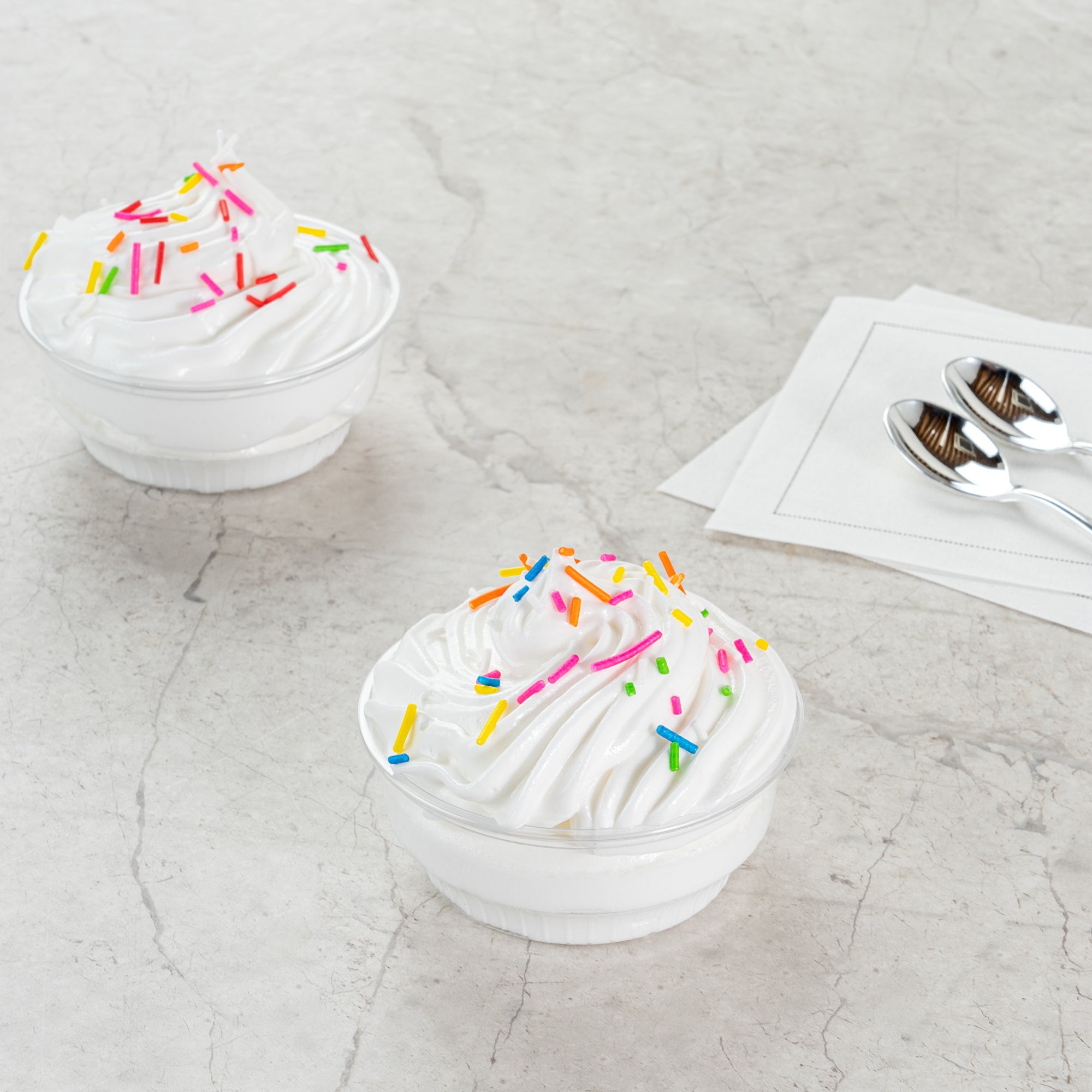 Chef 101 4 oz Round Clear Plastic Dessert Cup - 3 1/4" x 3 1/4" x 1 1/2" - 50 count box