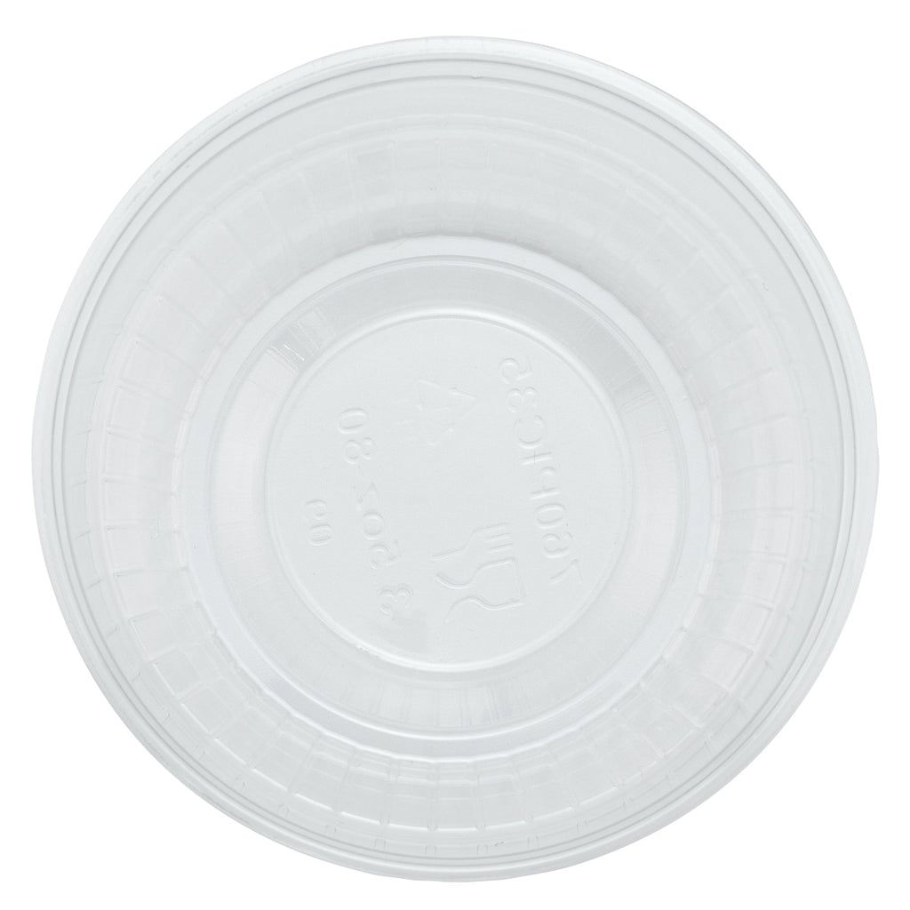 Chef 101 4 oz Round Clear Plastic Dessert Cup - 3 1/4" x 3 1/4" x 1 1/2" - 500 count box