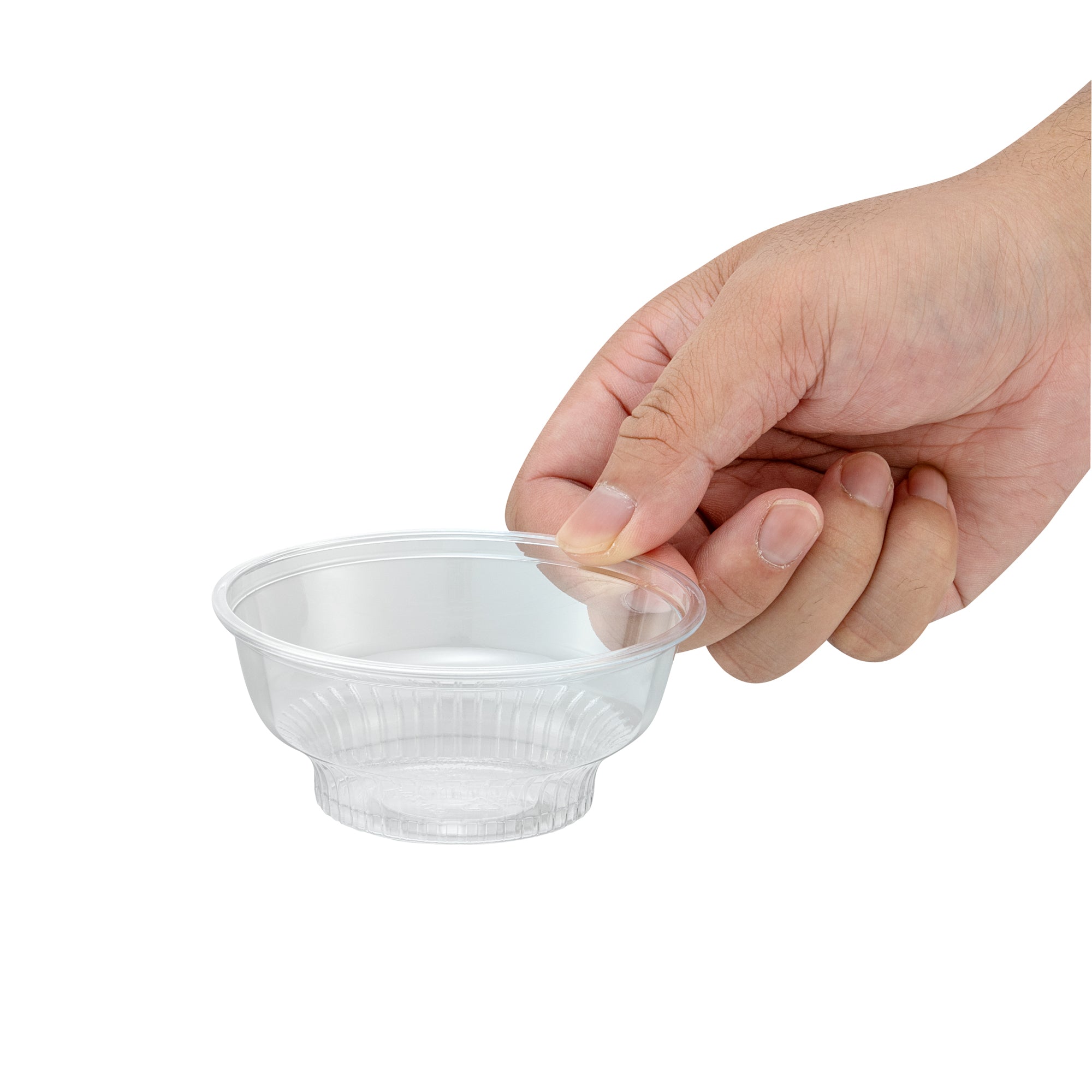 Chef 101 5 oz Round Clear Plastic Dessert Cup - 3 3/4" x 3 3/4" x 1 3/4" - 50 count box